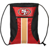 San Francisco 49ers NFL Big Stripe Zipper Drawstring Backpack