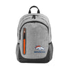 Denver Broncos NFL Heather Grey Bold Color Backpack
