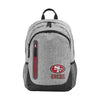 San Francisco 49ers NFL Heather Grey Bold Color Backpack