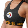 Pittsburgh Steelers NFL Womens Team Color Static Sports Bra