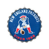 New England Patriots NFL Retro Bottle Cap Wall Sign