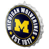 Michigan Wolverines NCAA Bottle Cap Wall Sign