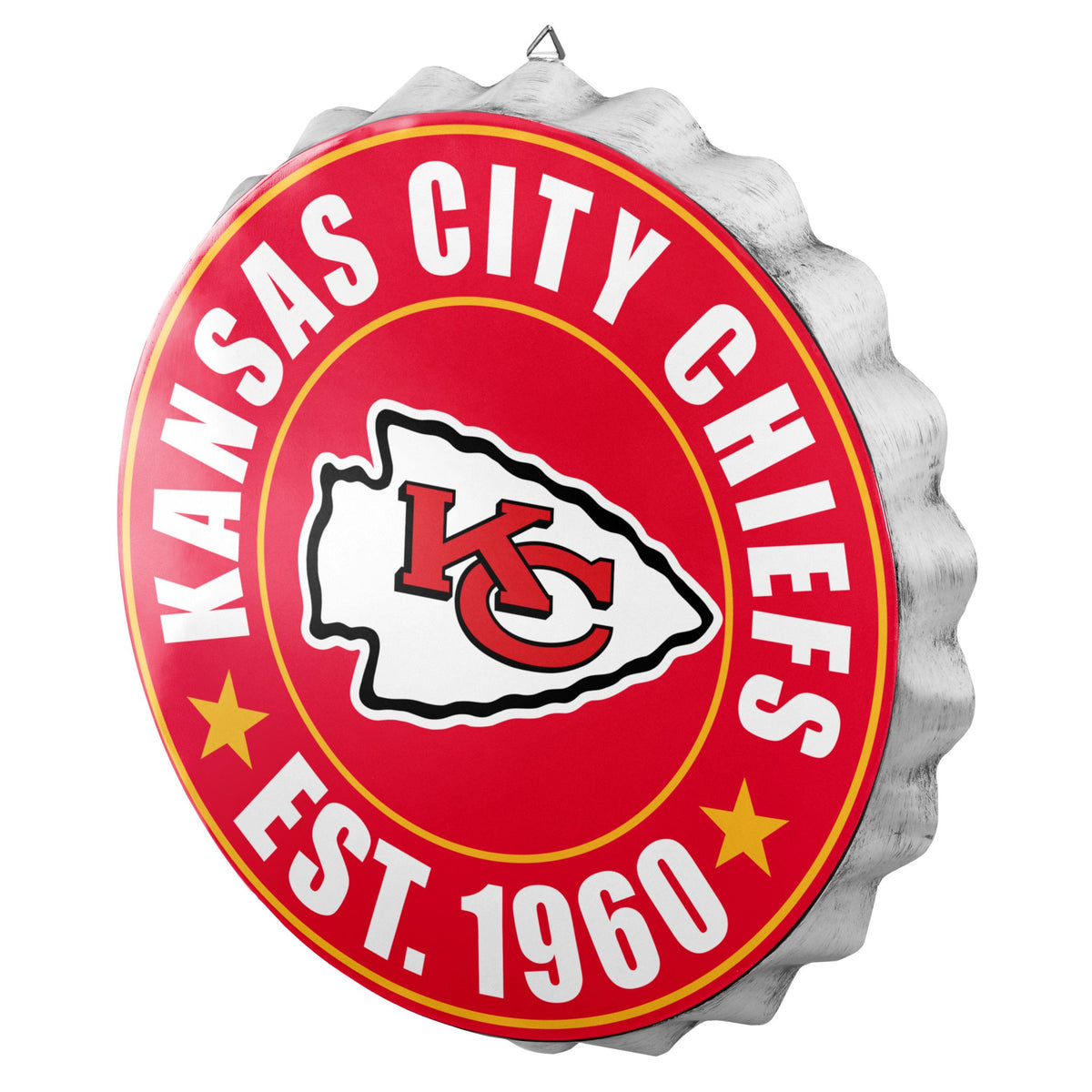 Kansas City Chiefs NFL Bottle Cap Wall Sign