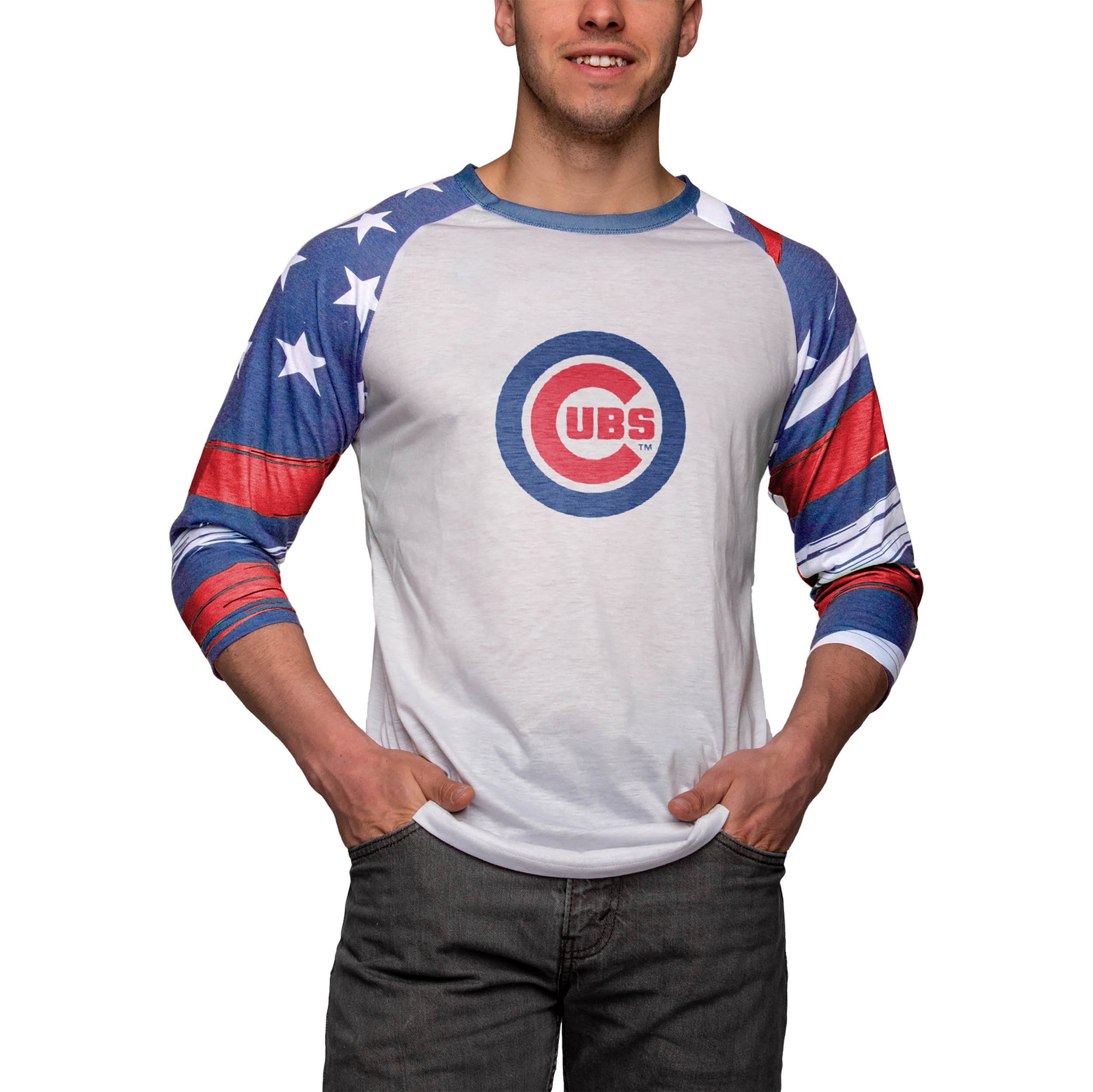 Chicago Cubs MLB Mens Americana Raglan T-Shirt