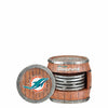Miami Dolphins NFL 5 Pack Barrel Coaster Set