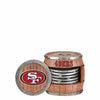San Francisco 49ers NFL 5 Pack Barrel Coaster Set