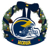 Michigan Wolverines NCAA 20" Holiday Helmet Door Wreath