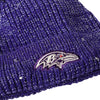Baltimore Ravens NFL Womens Glitter Knit Cold Weather Set