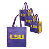 LSU Tigers NCAA 4 Pack Reusable Shopping Bag