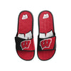 Wisconsin Badgers NCAA Mens Colorblock Big Logo Gel Slides