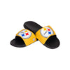 Pittsburgh Steelers NFL Mens Cropped Big Logo Slides