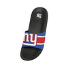 New York Giants NFL Mens Striped Big Logo Raised Slide