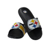 Pittsburgh Steelers NFL Mens Striped Big Logo Raised Slide
