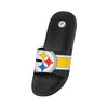 Pittsburgh Steelers NFL Mens Striped Big Logo Raised Slide