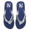 New York Yankees MLB Womens Sequin Flip Flops