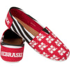 Nebraska Huskers NCAA Womens Stripe Canvas Shoes