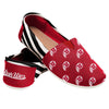 Utah Utes NCAA Womens Stripe Canvas Shoes