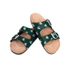 Michigan State Spartans NCAA Womens Team Logo Double Buckle Sandal