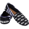 Baltimore Ravens NFL Womens Stripe Canvas Shoes