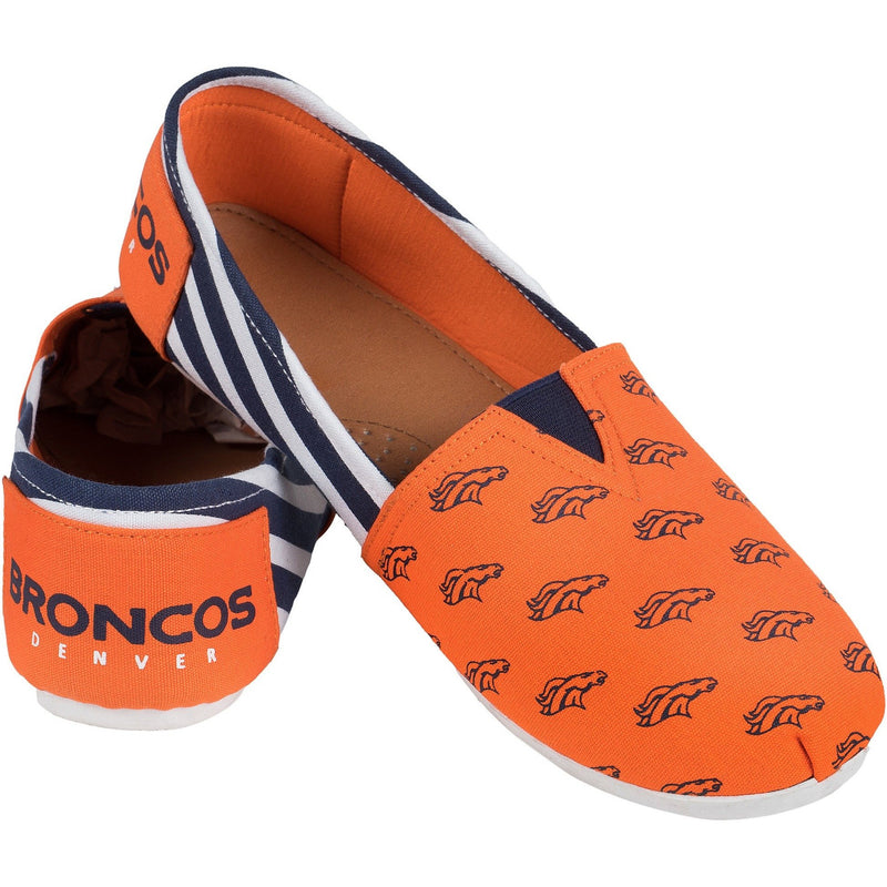 Denver Broncos Women's Canvas Stripe Shoes