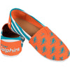 Miami Dolphins NFL Womens Stripe Canvas Shoes