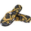 Pittsburgh Steelers NFL Womens Multi Logo Glitter Flip Flops
