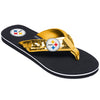 Pittsburgh Steelers NFL Womens Sequin Flip Flops