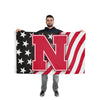Nebraska Cornhuskers NCAA Americana Horizontal Flag