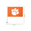 Clemson Tigers NCAA 2 Pack Solid Car Flag