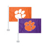 Clemson Tigers NCAA 2 Pack Solid Car Flag