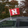 Nebraska Cornhuskers NCAA 2 Pack Solid Car Flag