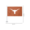 Texas Longhorns NCAA 2 Pack Solid Car Flag