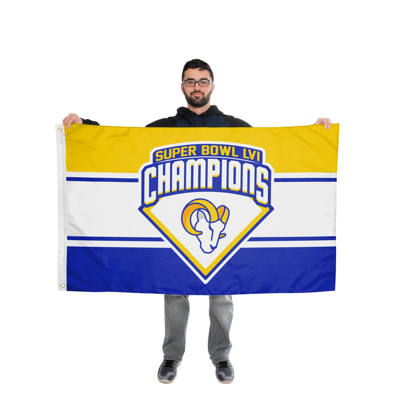 rams super bowl champions flag