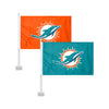 Miami Dolphins NFL 2 Pack Solid Car Flag