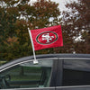 San Francisco 49ers NFL 2 Pack Solid Car Flag