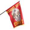 Kansas City Chiefs NFL Day Of The Dead Vertical Flag