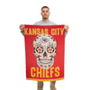 Kansas City Chiefs NFL Day Of The Dead Vertical Flag