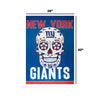 New York Giants NFL Day Of The Dead Vertical Flag