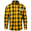 NFL Mens Officially Licensed Long Sleeve Large Check Flannel Shirts - Pick Your Team