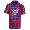 Chicago Cubs MLB Mens Colorblock Short Sleeve Flannel Shirt