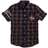 Baltimore Ravens Wordmark Basic Flannel Shirt - Short Sleeve