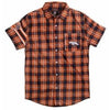 Denver Broncos Wordmark Basic Flannel Shirt - Short Sleeve