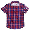 New York Giants Wordmark Basic Flannel Shirt - Short Sleeve