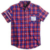 New York Giants Wordmark Basic Flannel Shirt - Short Sleeve