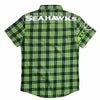 Seattle Seahawks Wordmark Basic Flannel Shirt - Short Sleeve