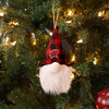 Wisconsin Badgers NCAA Plaid Hat Plush Gnome Ornament