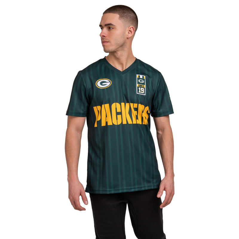 Green Bay Packers NFL Mens Short Sleeve Soccer Style Jersey