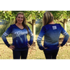 New York Giants NFL Womens Printed Gradient V-Neck Shirt