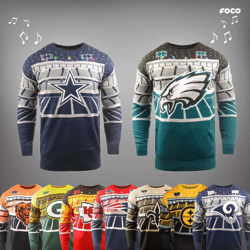 cowboys ugly sweater light up