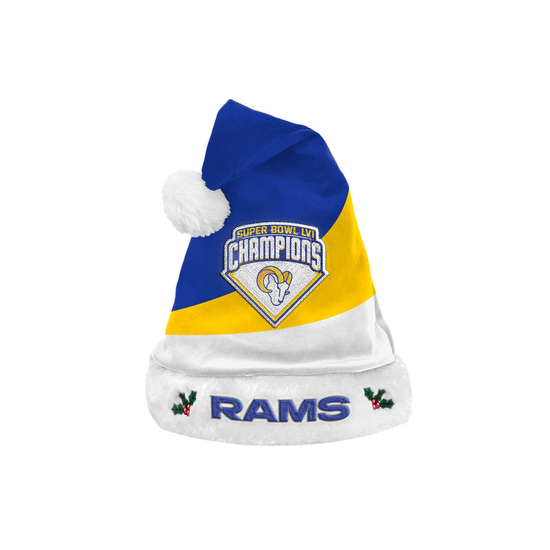 Los Angeles Rams NFL Super Bowl LVI Champions Santa Hat